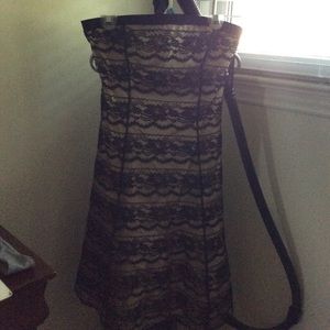 Black lace formal dress